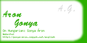 aron gonya business card