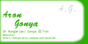aron gonya business card